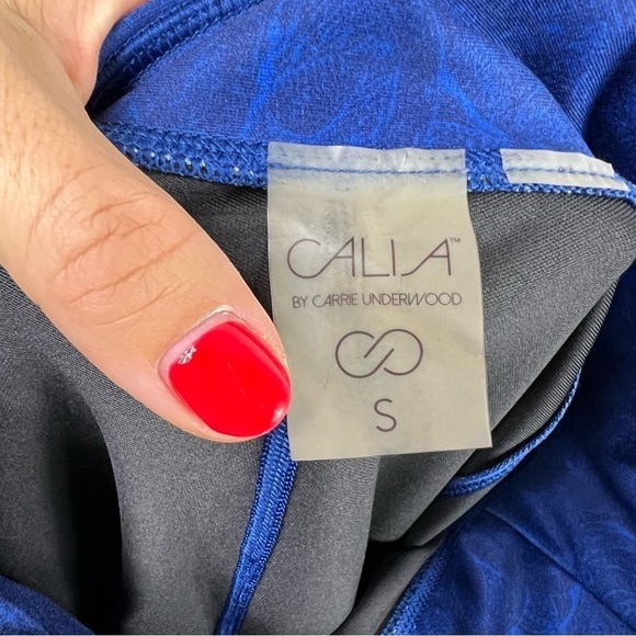 CALIA by Carrie Underwood blue paisley print ankle length capri leggings Sz S - Picture 3 of 10